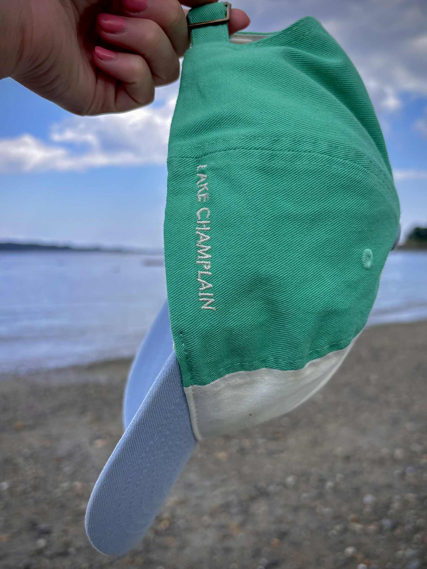Lake Champlain Outline Dad Hat | Plattsburgh, New York | Burlington, Vermont | North Country Gift, Present | Lake Life | Adirondack | ADK
