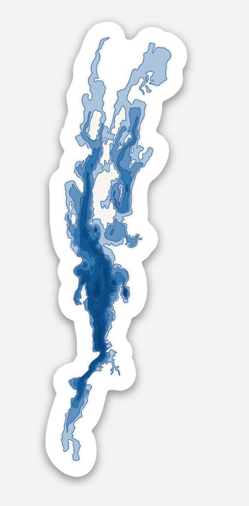 Lake Champlain Depth Map Magnet: Upstate NY Souvenir