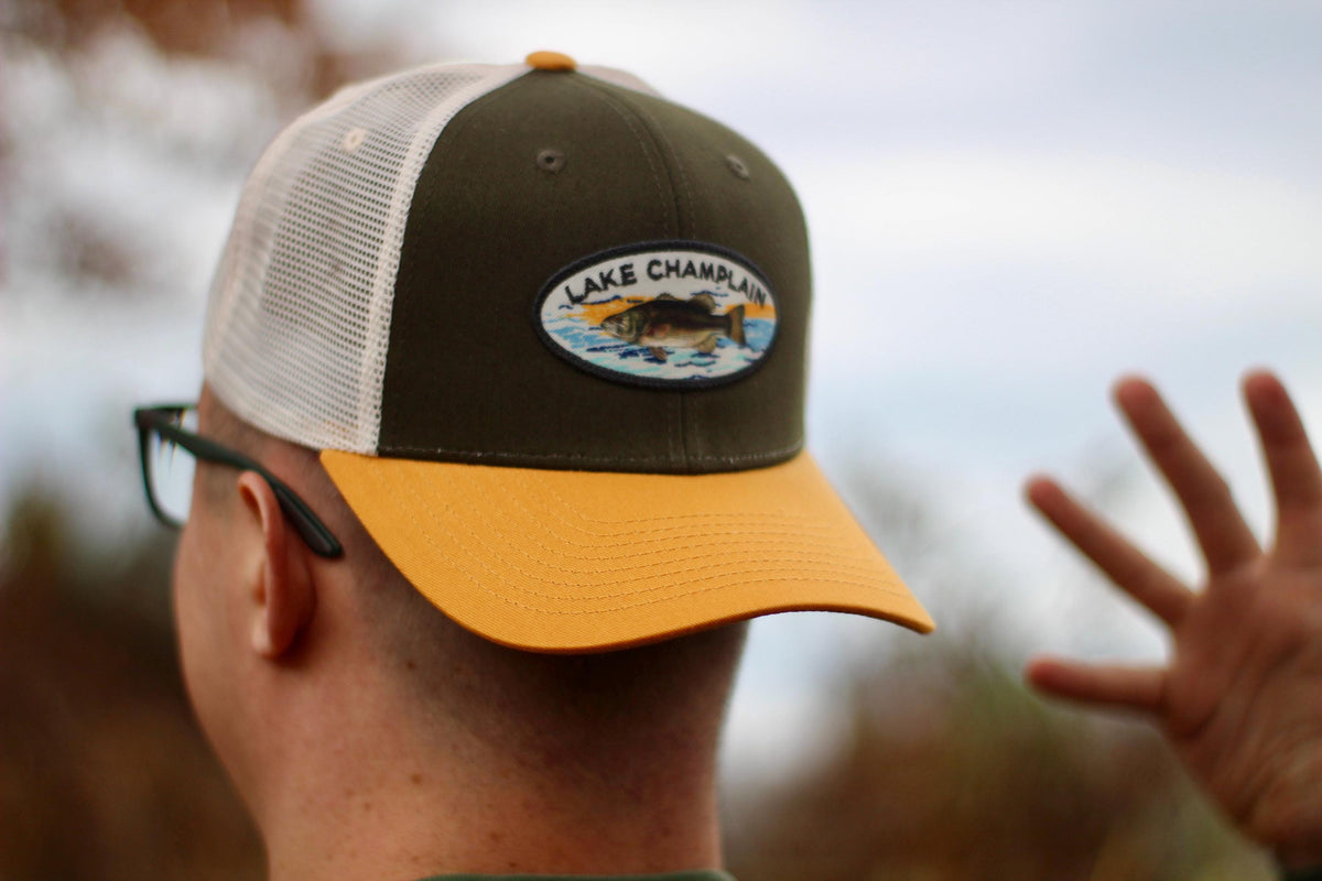 Lake Champlain Bass Trucker Hat: Fishing Gift