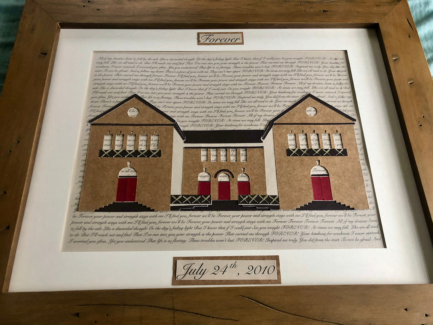 Custom Cooperstown Baseball Hall of Fame Present – Personalized Lyrics, Wedding or Anniversary Gift