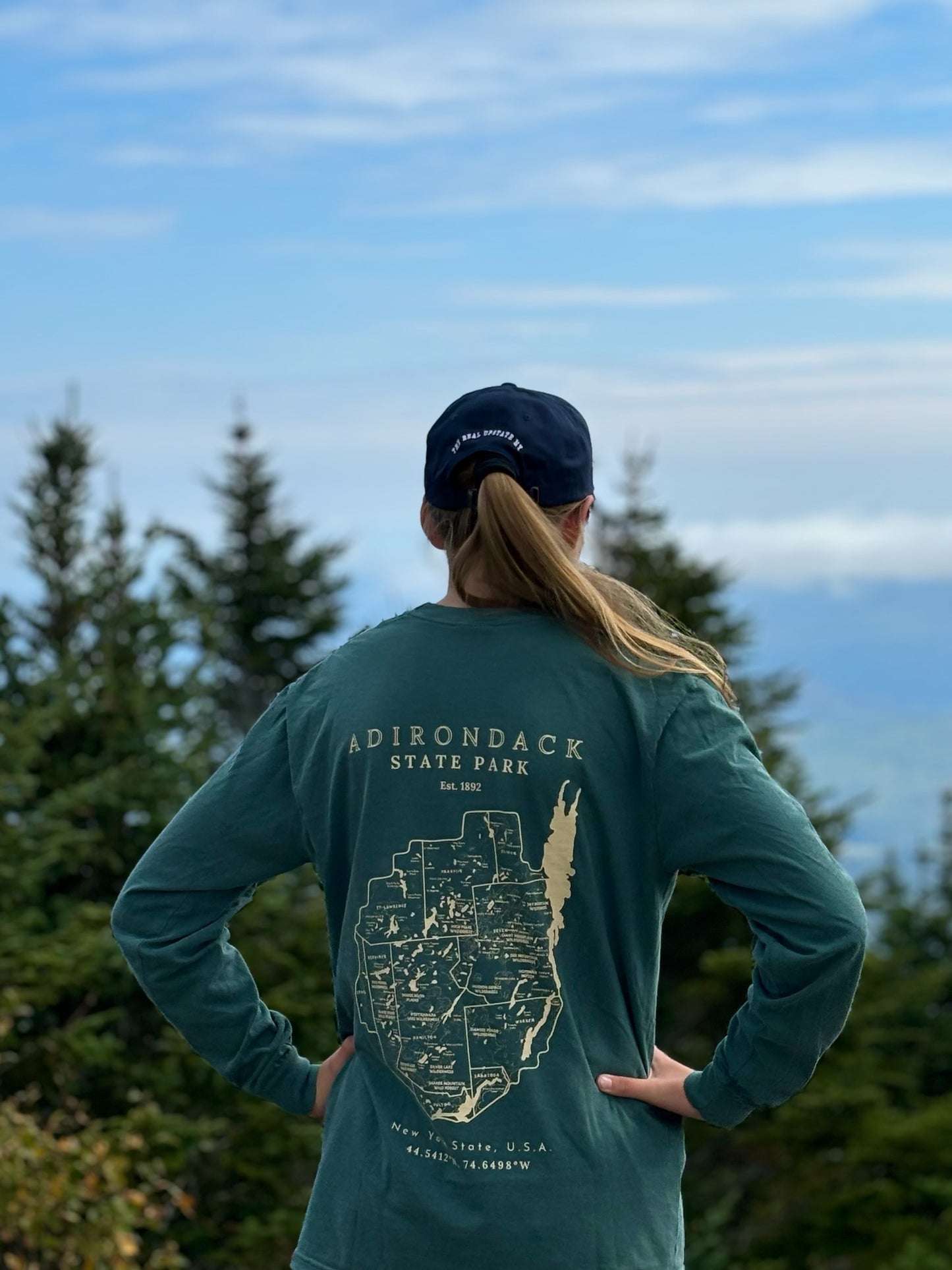 Adirondack Park Long Sleeve Shirt | Plattsburgh, New York | Burlington, Vermont | North Country Gift, Present | Lake Placid | ADK | Saranac