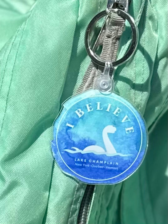 Lake Champlain Champy keychain I Lake Monster Sticker | Plattsburgh | Burlington | I Believe | North Country gift | Bookbag Keychain | Champ