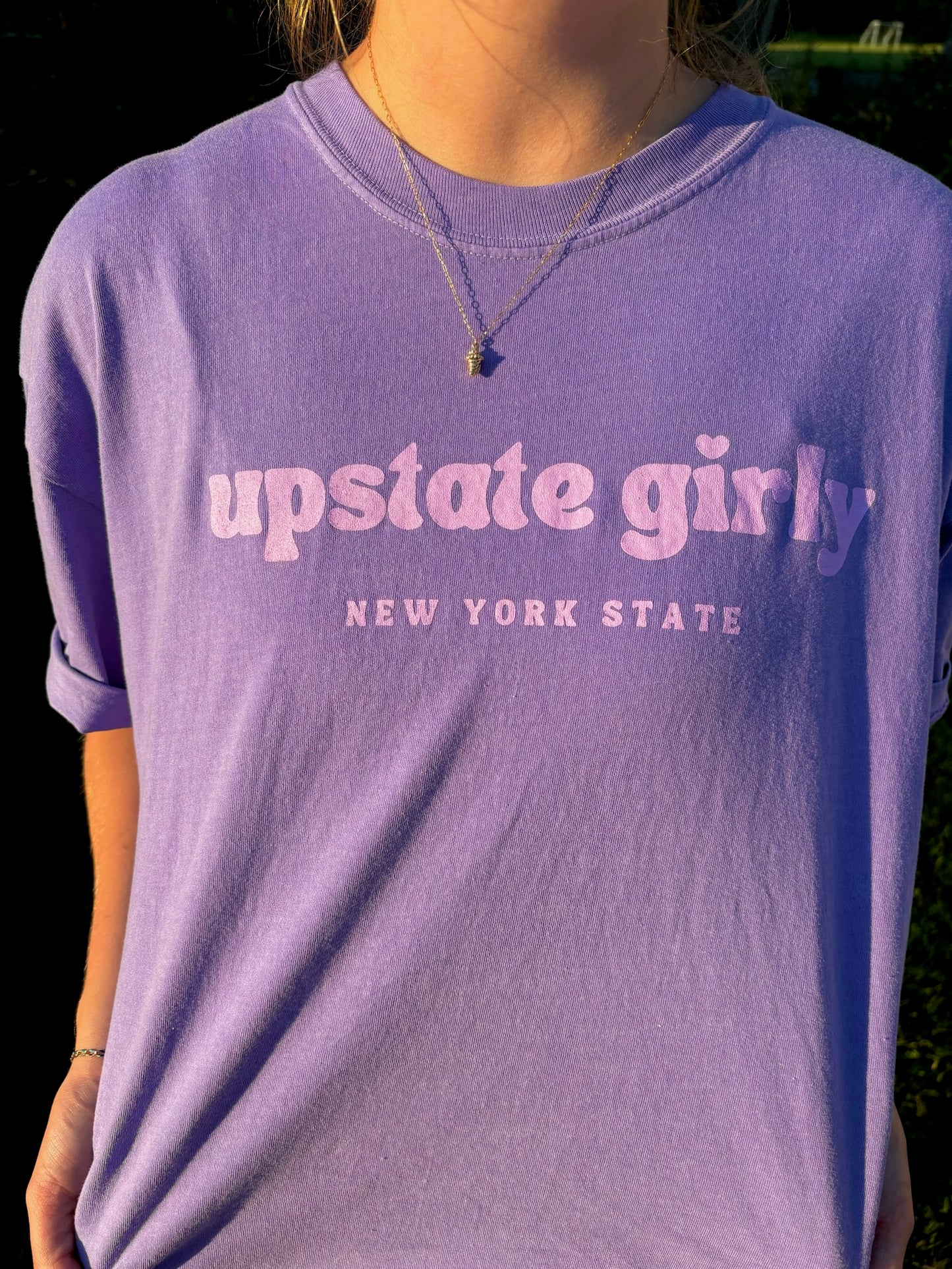 Upstate Girly New York State T- Shirt