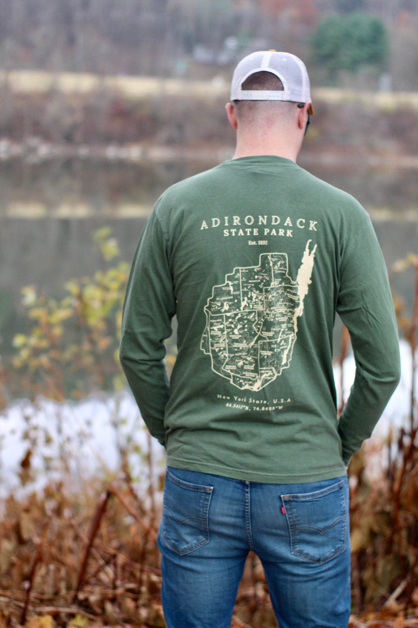 Adirondack Park Long Sleeve Shirt | Plattsburgh, New York | Burlington, Vermont | North Country Gift, Present | Lake Placid | ADK | Saranac