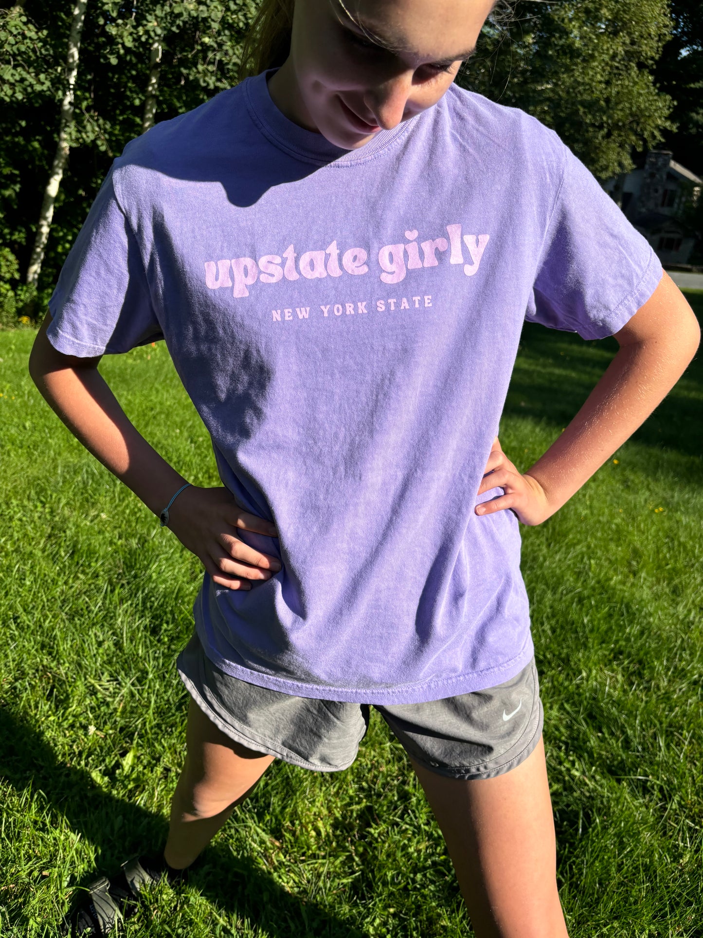 Upstate Girly New York State T- Shirt