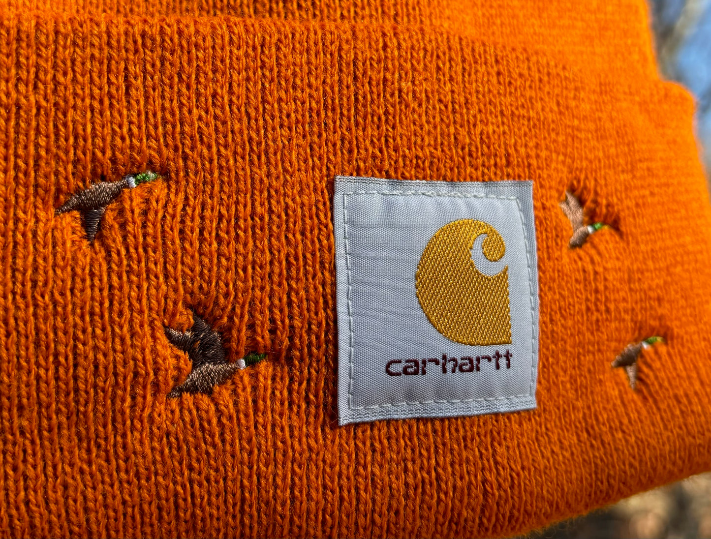 Carhartt Embroidered Mallard Beanie | Handmade | Gift for Her | Gift for Him | Gift for Duck Hunters