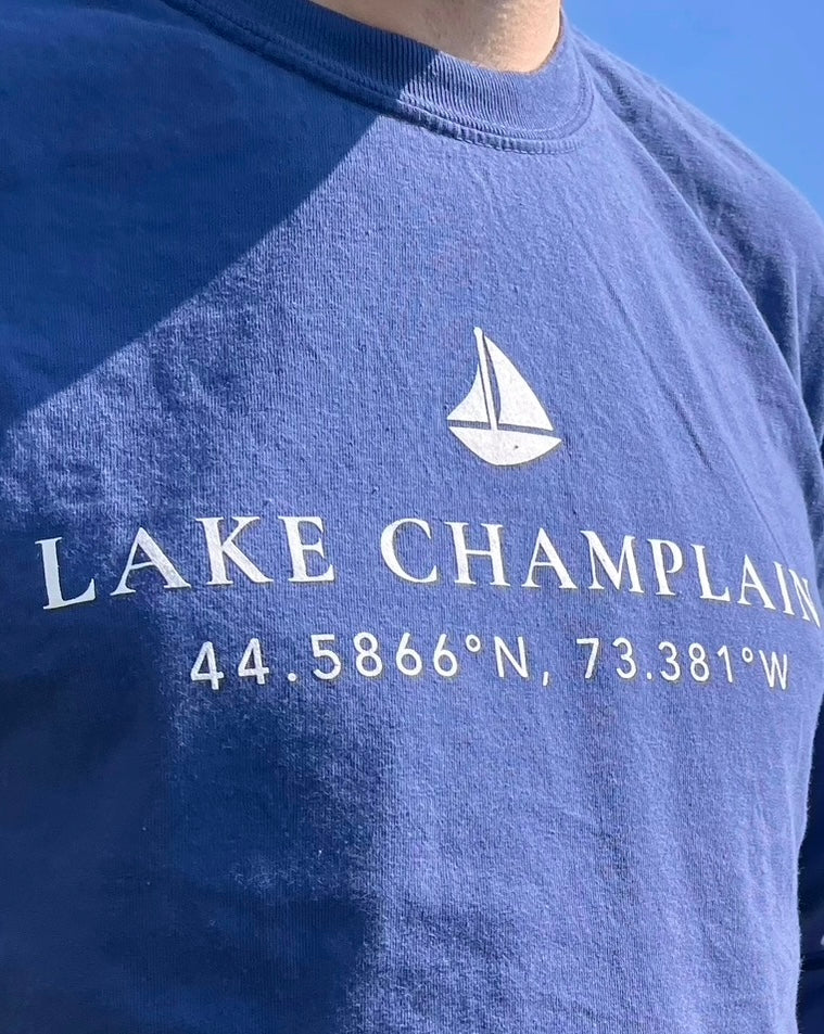 Lake Champlain Short Sleeve Shirt | Plattsburgh, New York | Burlington, Vermont | North Country Gift, Present | Fisherman Gifts | Sailing |