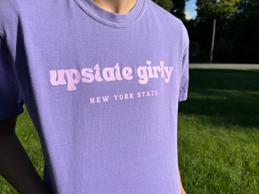 Upstate Girly New York State T- Shirt