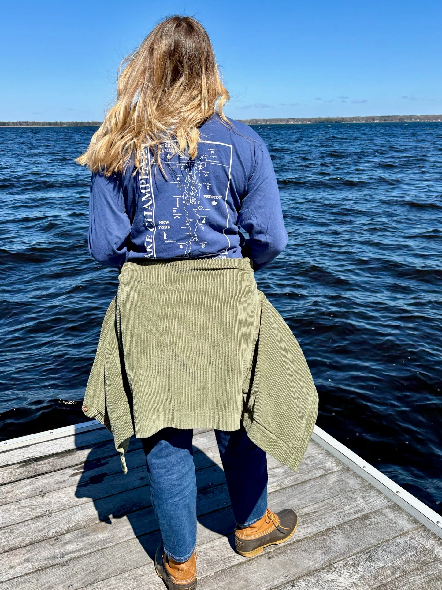 Lake Champlain Long Sleeve Shirt | Plattsburgh, New York | Burlington, Vermont | North Country Gift, Present | Fisherman Gifts | Sailing |