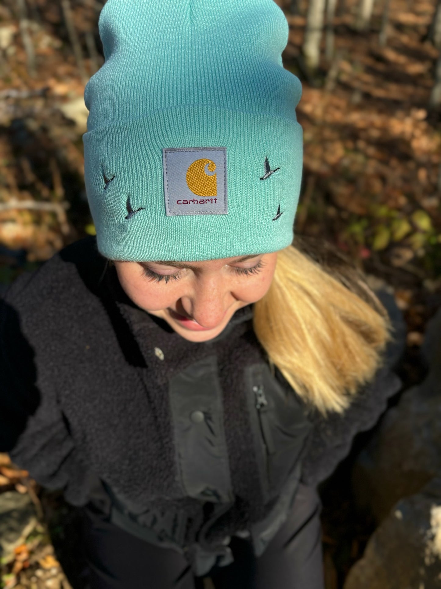 Carhartt Candian Geese Beanie | Handmade | Gift for Her | Gift for Him | Unique Embroidered Winter Hat