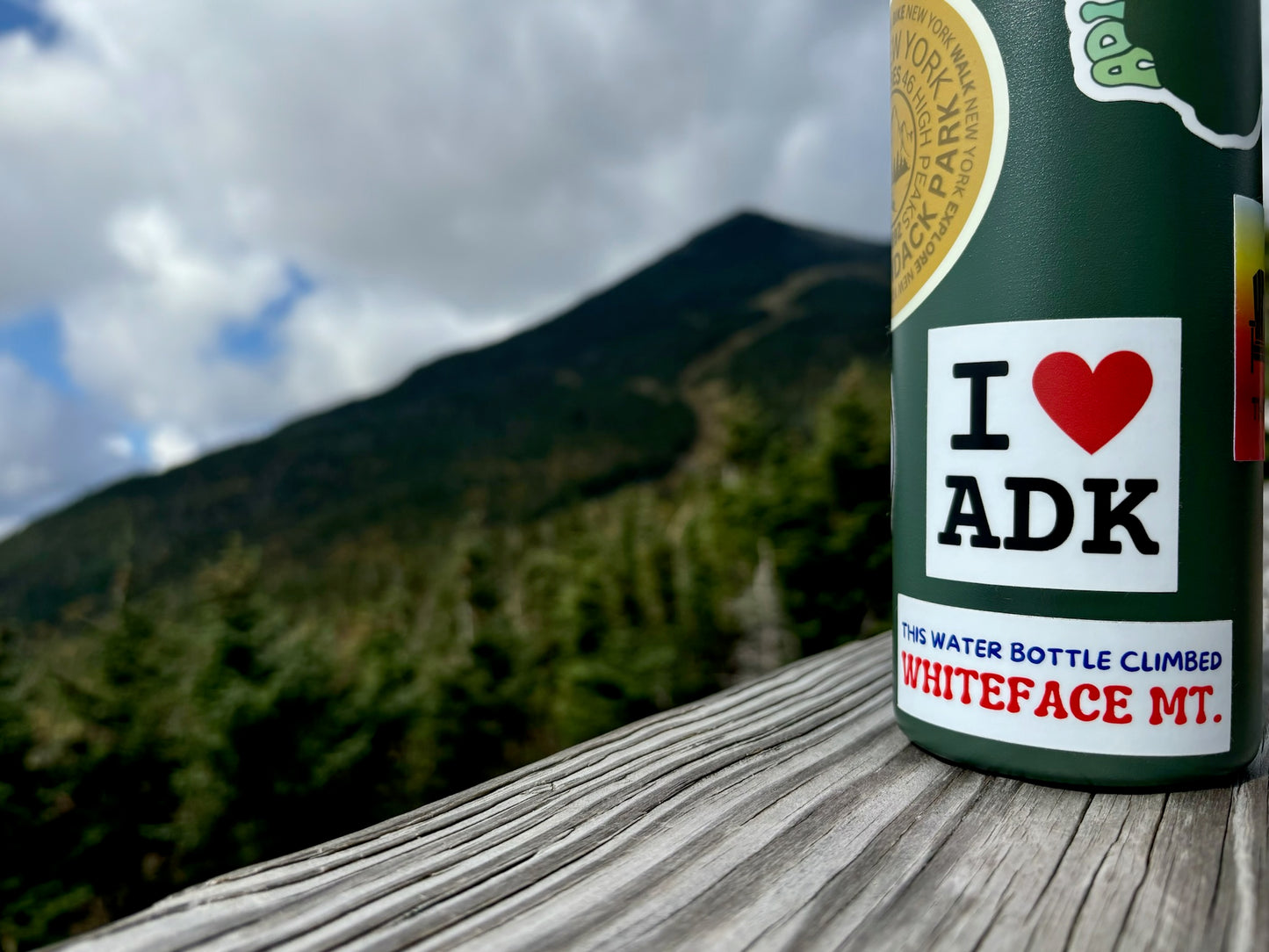 I Heart ADK Sticker| Hiking gifts | Adirondack State Park | Mount Marcy | Whiteface | Water Bottle Sticker | 46er | Lake Placid | I love ADK