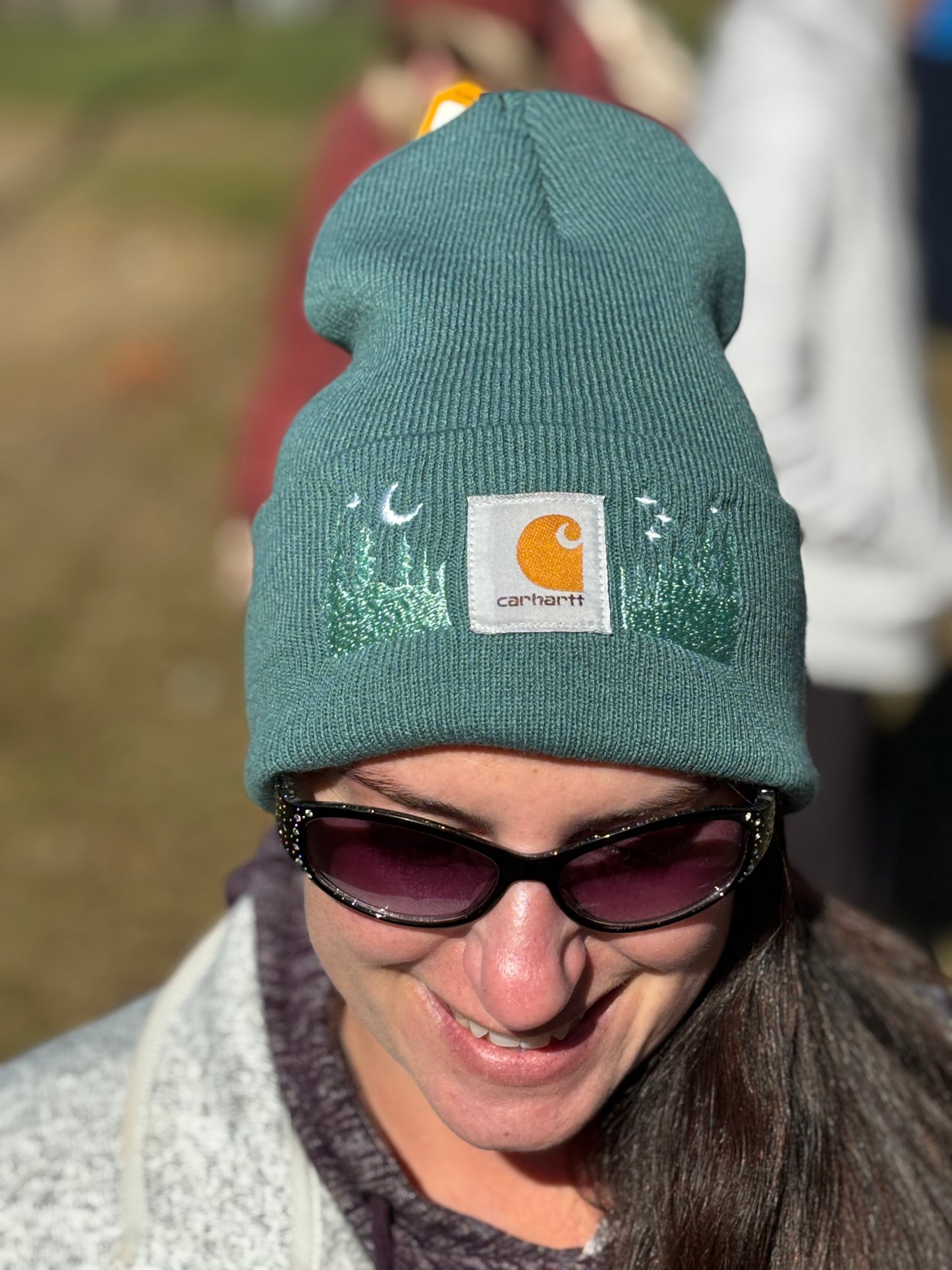 Carhartt Embroidered Trees Beanie | Handmade | Gift for Her | Gift for Him | Unique Embroidered Winter Hat