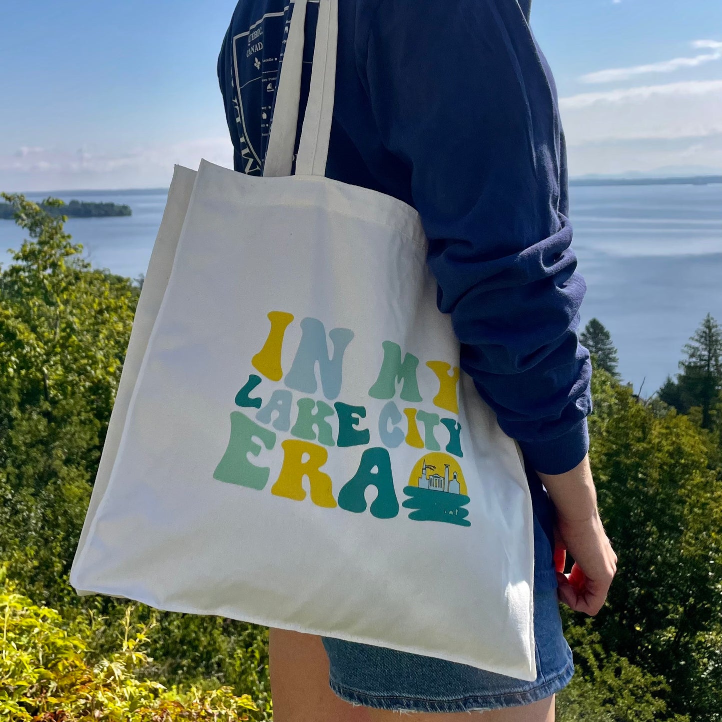 In My Lake City Era Tote | Welcome to Plattsburgh The Lake City | SUNY Plattsburgh | Lake Champlain | North Country | NoCo | Champ |Reusable