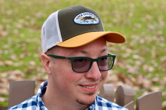 Lake Champlain Bass Hat | Zephar Trucker | Fishing Gifts | Vermont | New York | Lake Life | Outdoors Hat