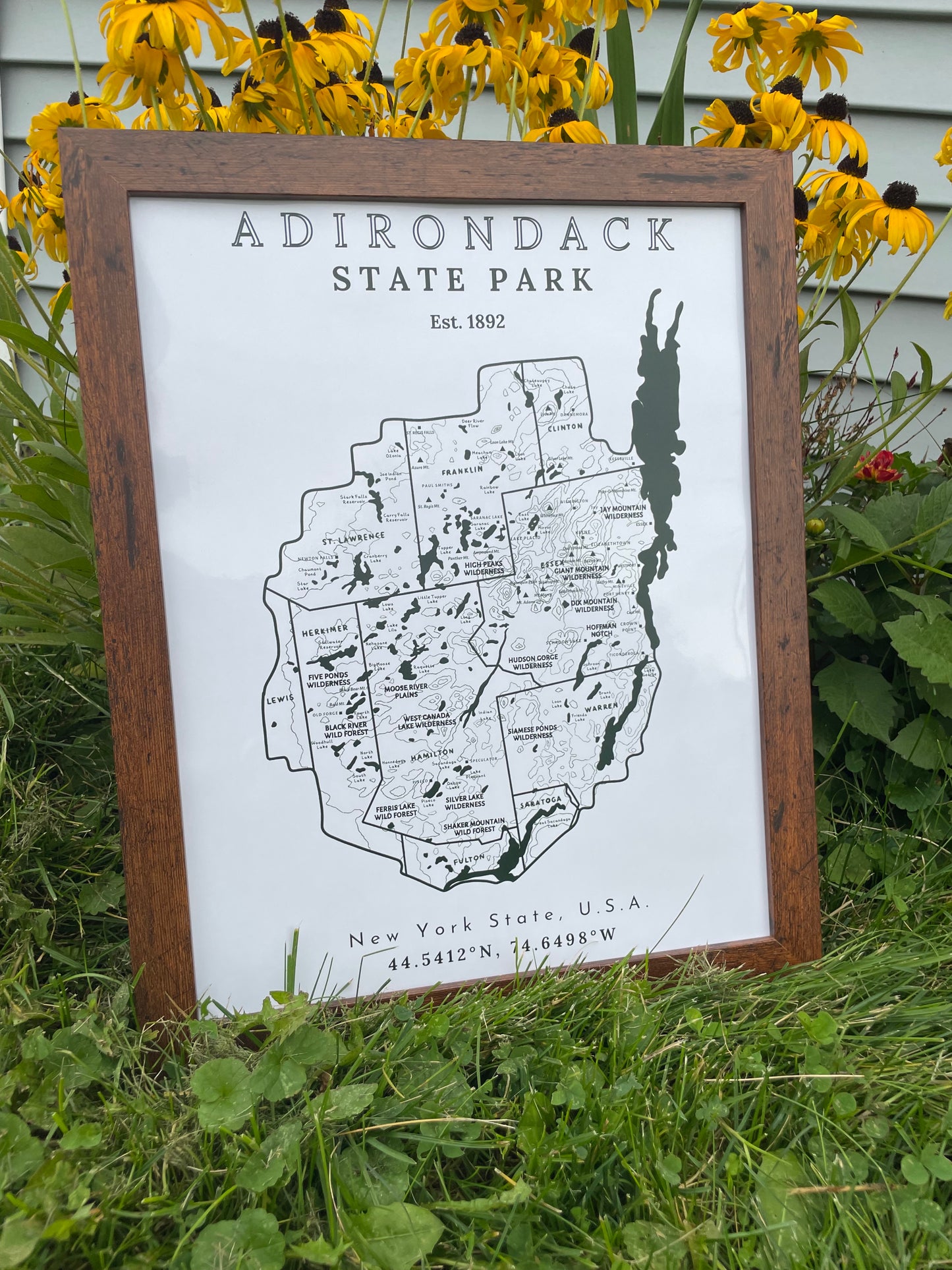 Adirondack State Park Print Wall Hanging | New York | North Country Gift, Present | Keene Valley | Adirondack | ADK | Lake Placid | 46er