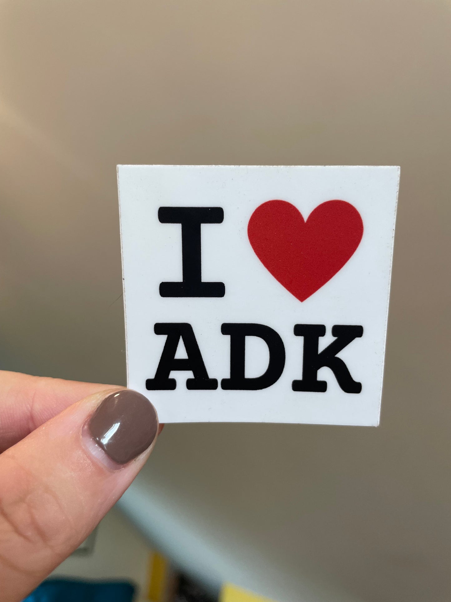 I Heart ADK Sticker| Hiking gifts | Adirondack State Park | Mount Marcy | Whiteface | Water Bottle Sticker | 46er | Lake Placid | I love ADK