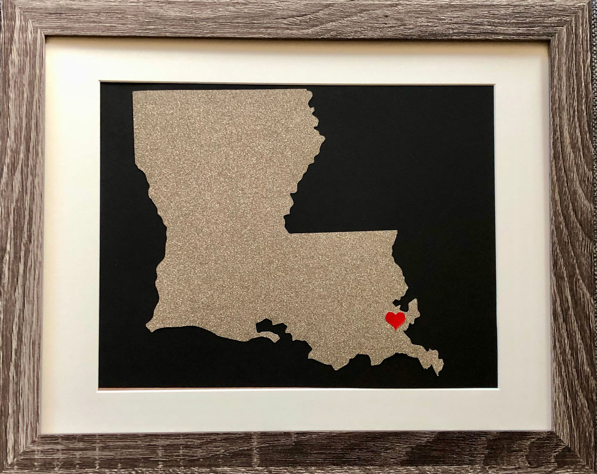 Personalized Bronze Anniversary State Art, Wedding Song Gift
