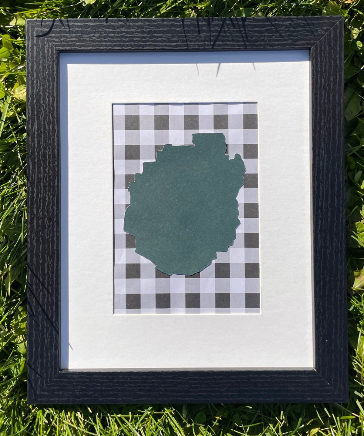 Adirondack Park Outline Wall Hanging | Adirondacks | ADK gifts | Buffalo Plaid | 5x7 Matted