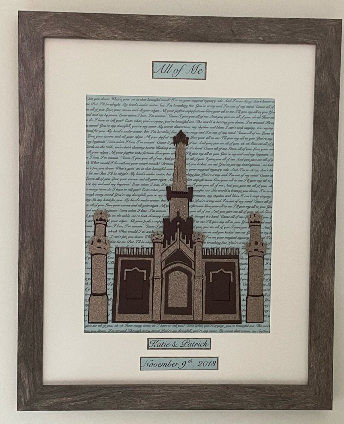 Custom Landmark Portrait | Copper & Bronze Anniversary Gift