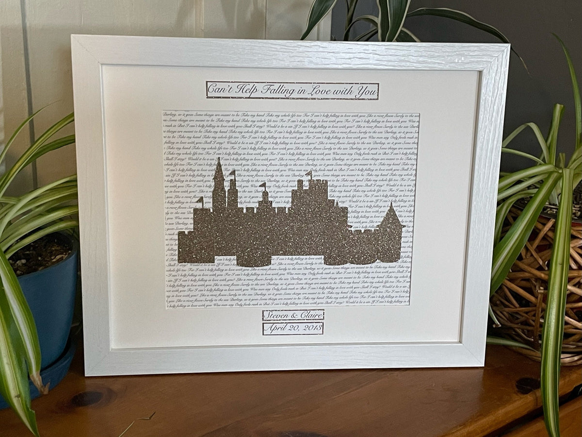 Custom Landmark Portrait | Copper & Bronze Anniversary Gift