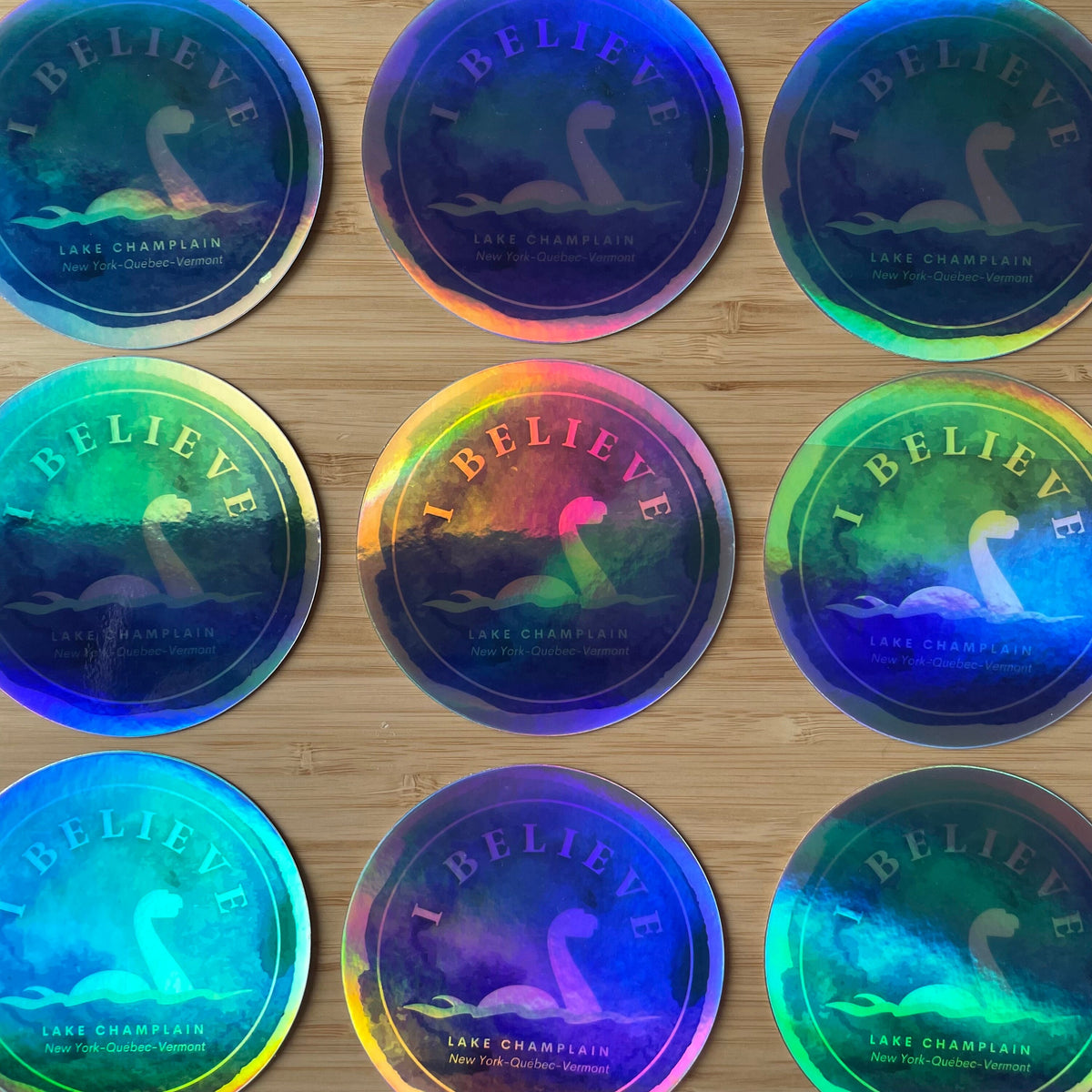 Lake Champlain Champy Sticker: Holographic Lake Monster Decal