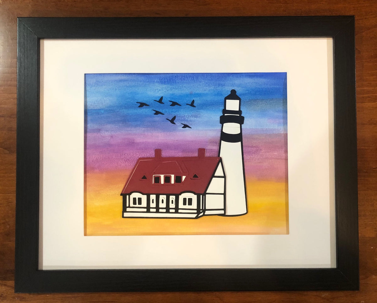 Custom Landmark Portrait | Copper & Bronze Anniversary Gift