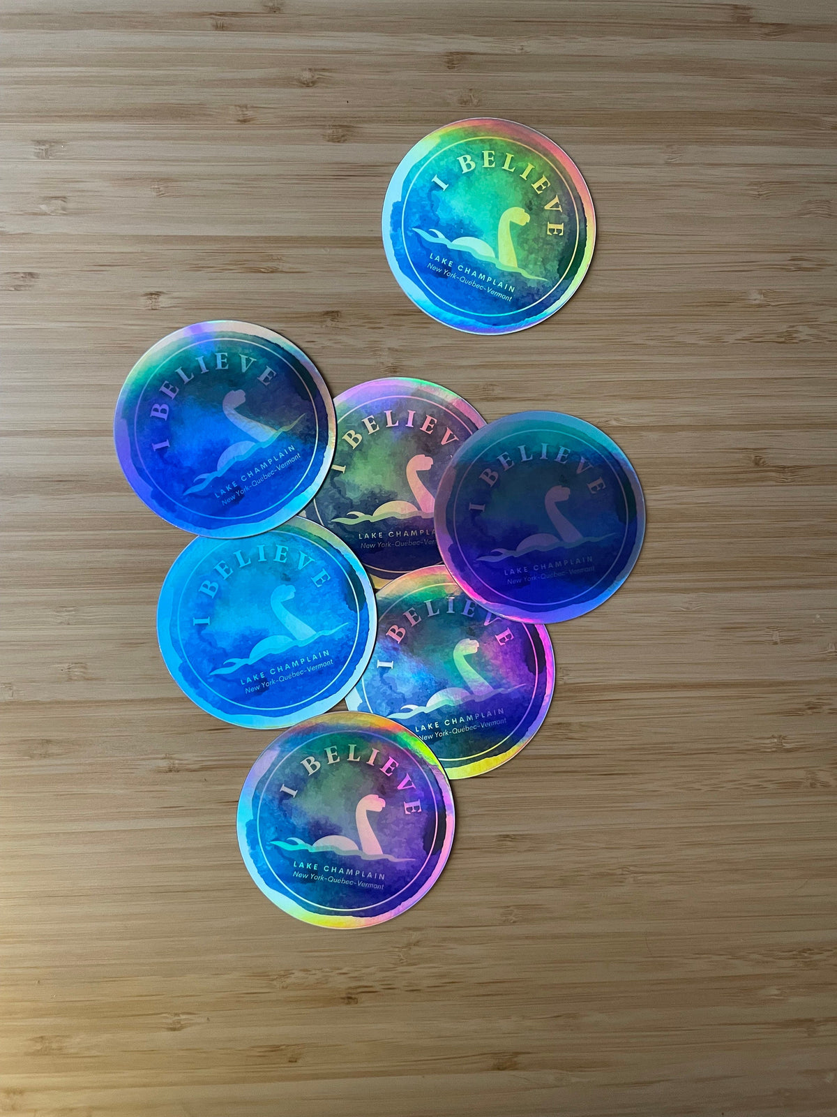 Lake Champlain Champy Sticker: Holographic Lake Monster Decal