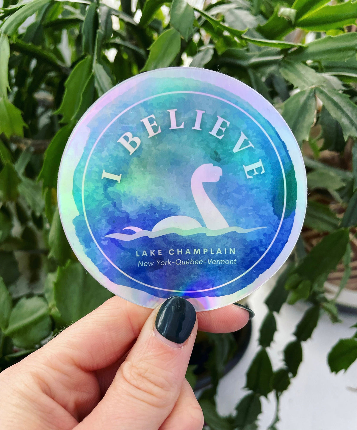 Lake Champlain Champy Sticker: Holographic Lake Monster Decal