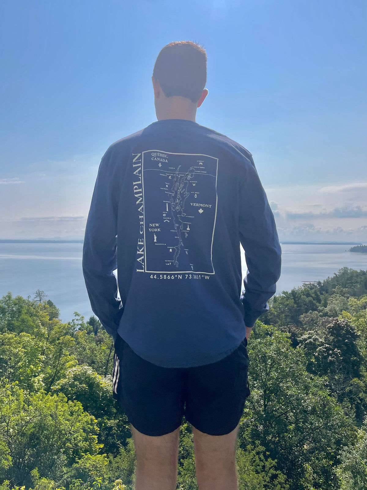 Lake Champlain Long Sleeve Shirt: North Country Comfort Colors Tee
