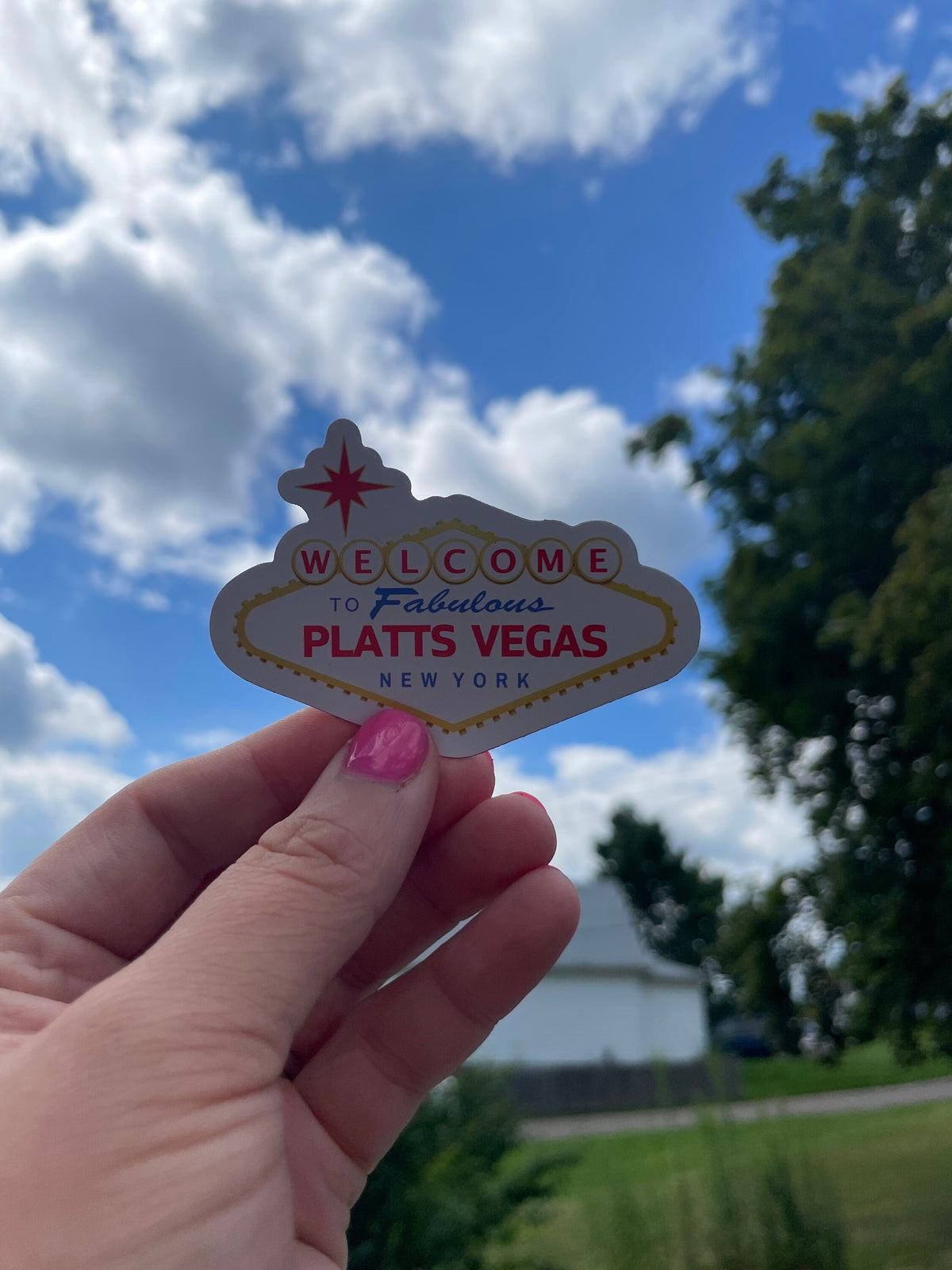 Platts Vegas Magnet: SUNY Plattsburgh Gift, Upstate NY Souvenir