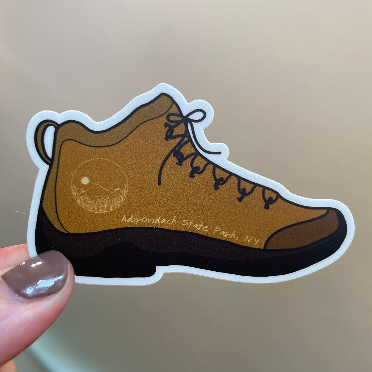 Adirondack Hiking Boot Sticker: ADK Hiker Gift
