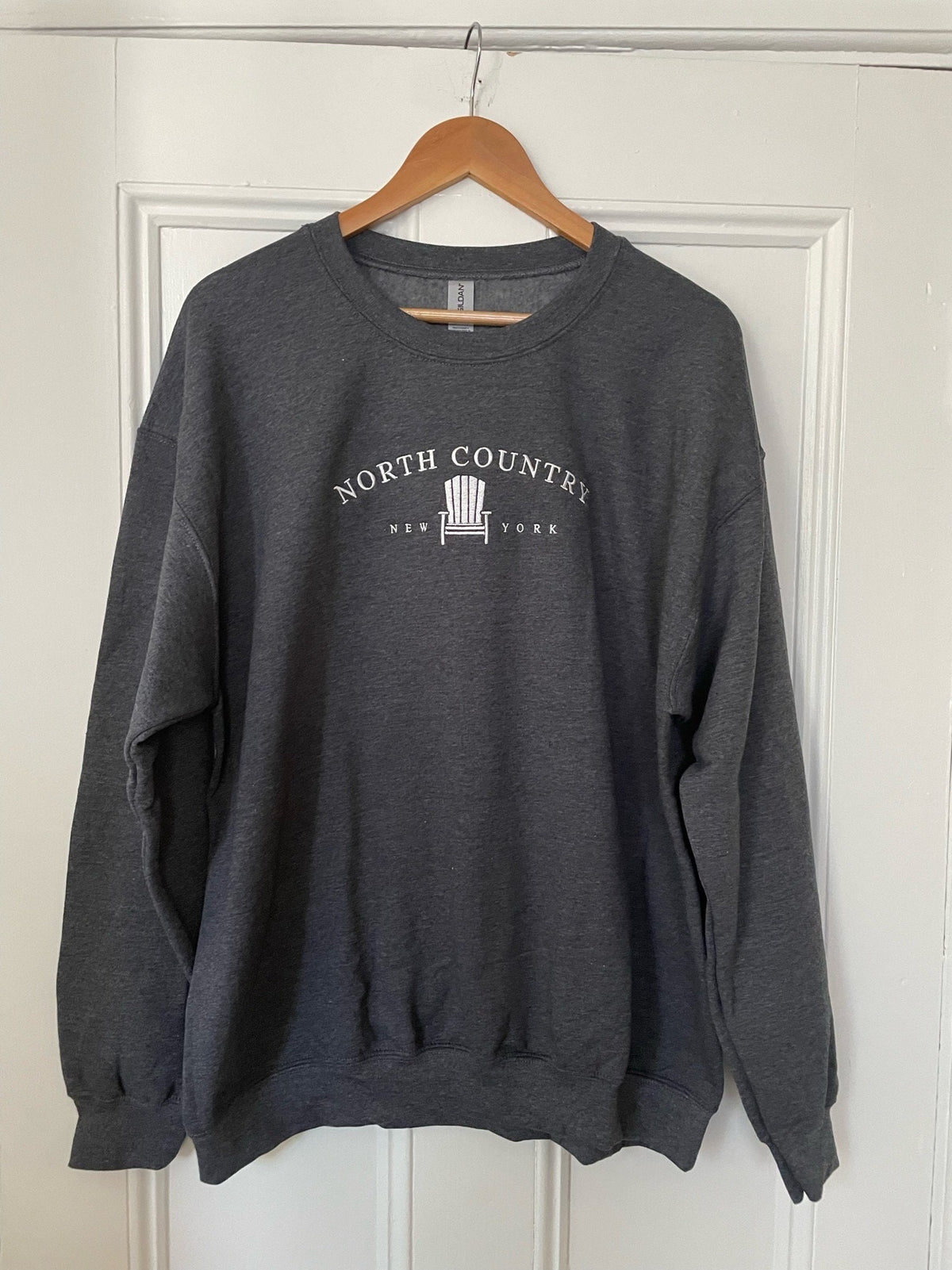 Embroidered North Country Crewneck Sweatshirt - Upstate New York Gift