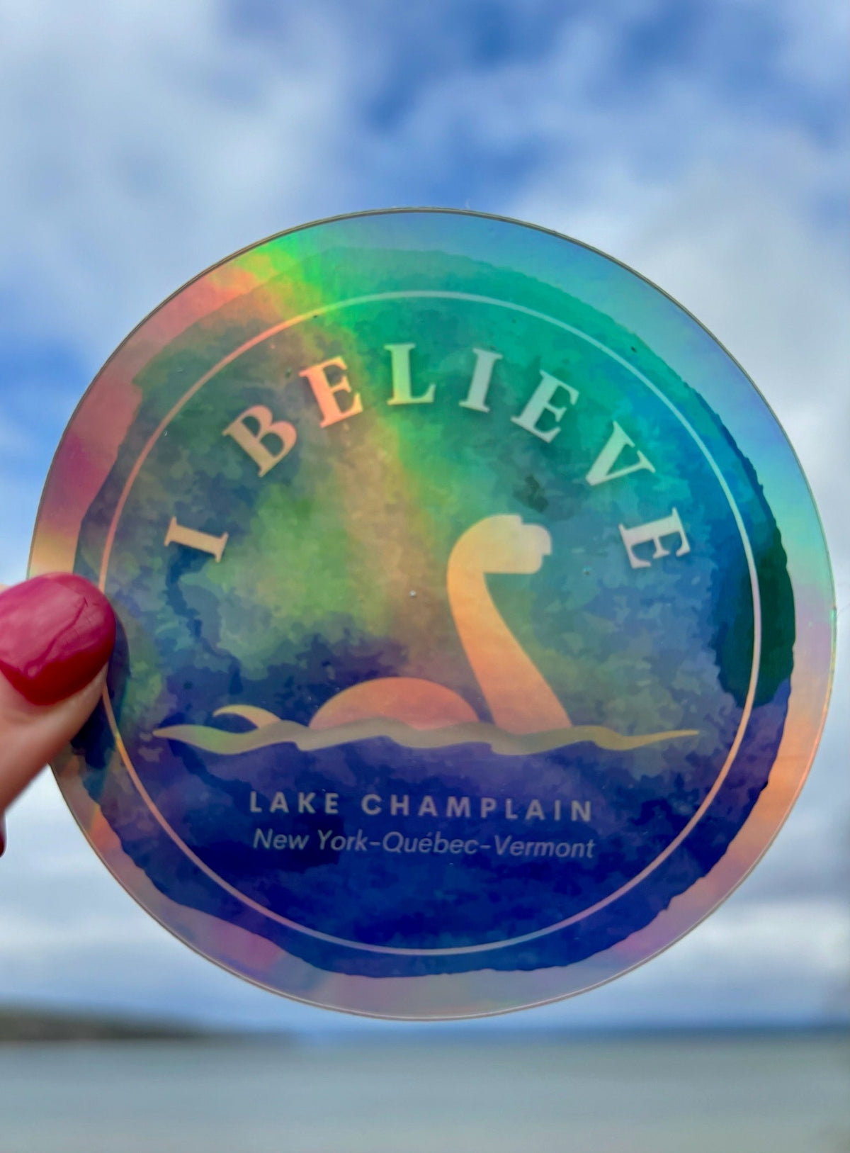 Lake Champlain Champy Sticker: Holographic Lake Monster Decal