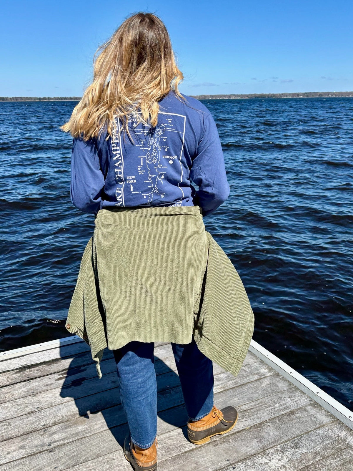 Lake Champlain Long Sleeve Shirt: North Country Comfort Colors Tee