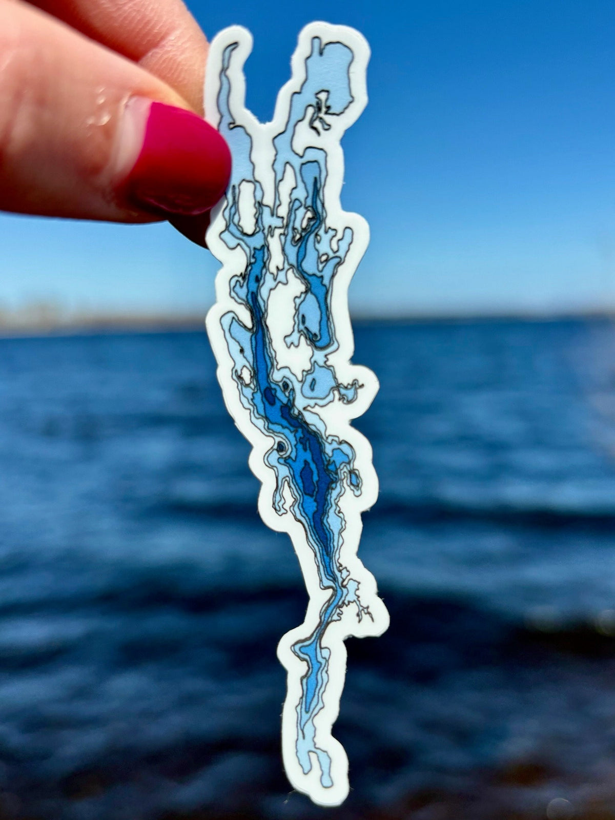 Lake Champlain Water Depth Sticker: Plattsburgh, Burlington, Upstate NY