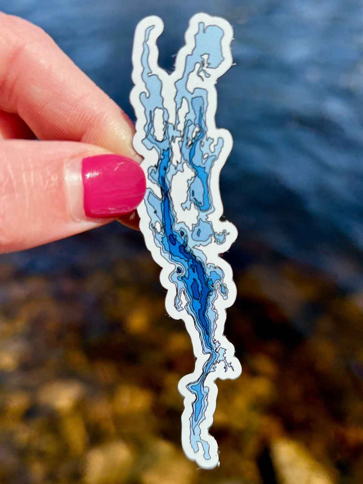 Lake Champlain Water Depth Sticker: Plattsburgh, Burlington, Upstate NY