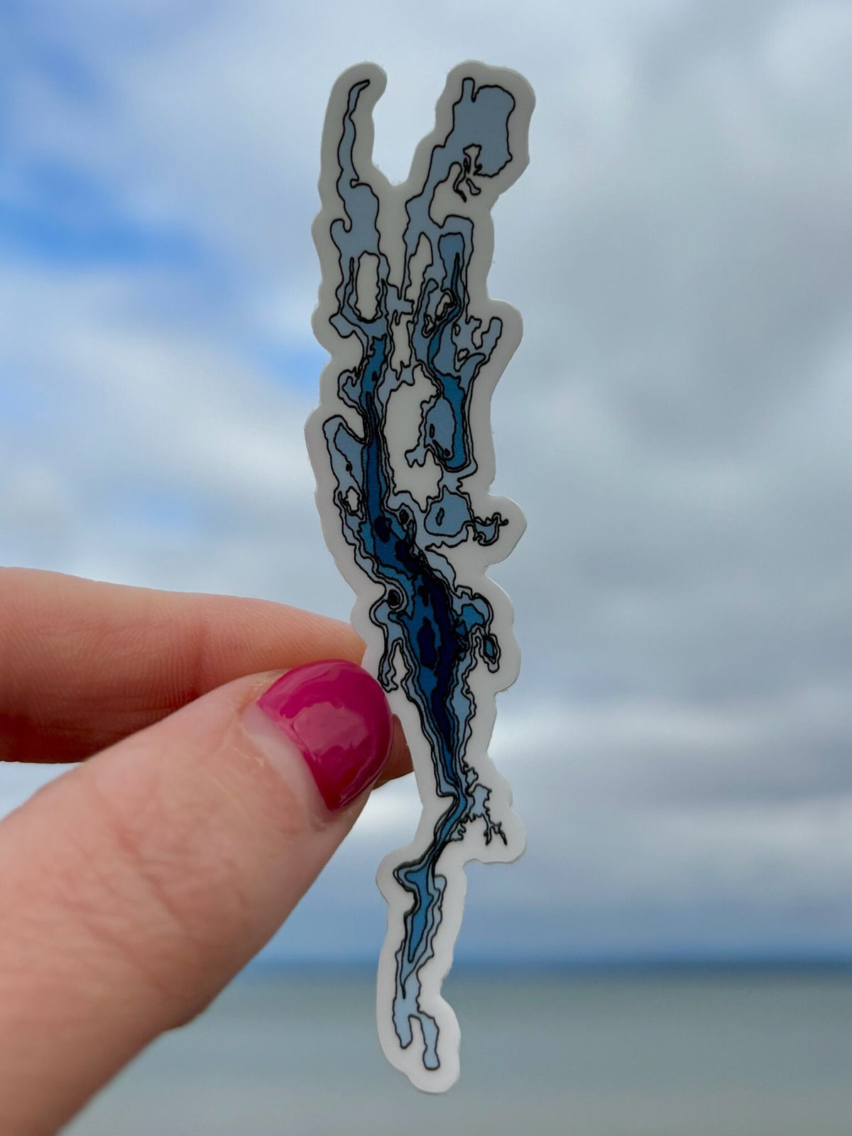 Lake Champlain Depth Map Magnet: Upstate NY Souvenir