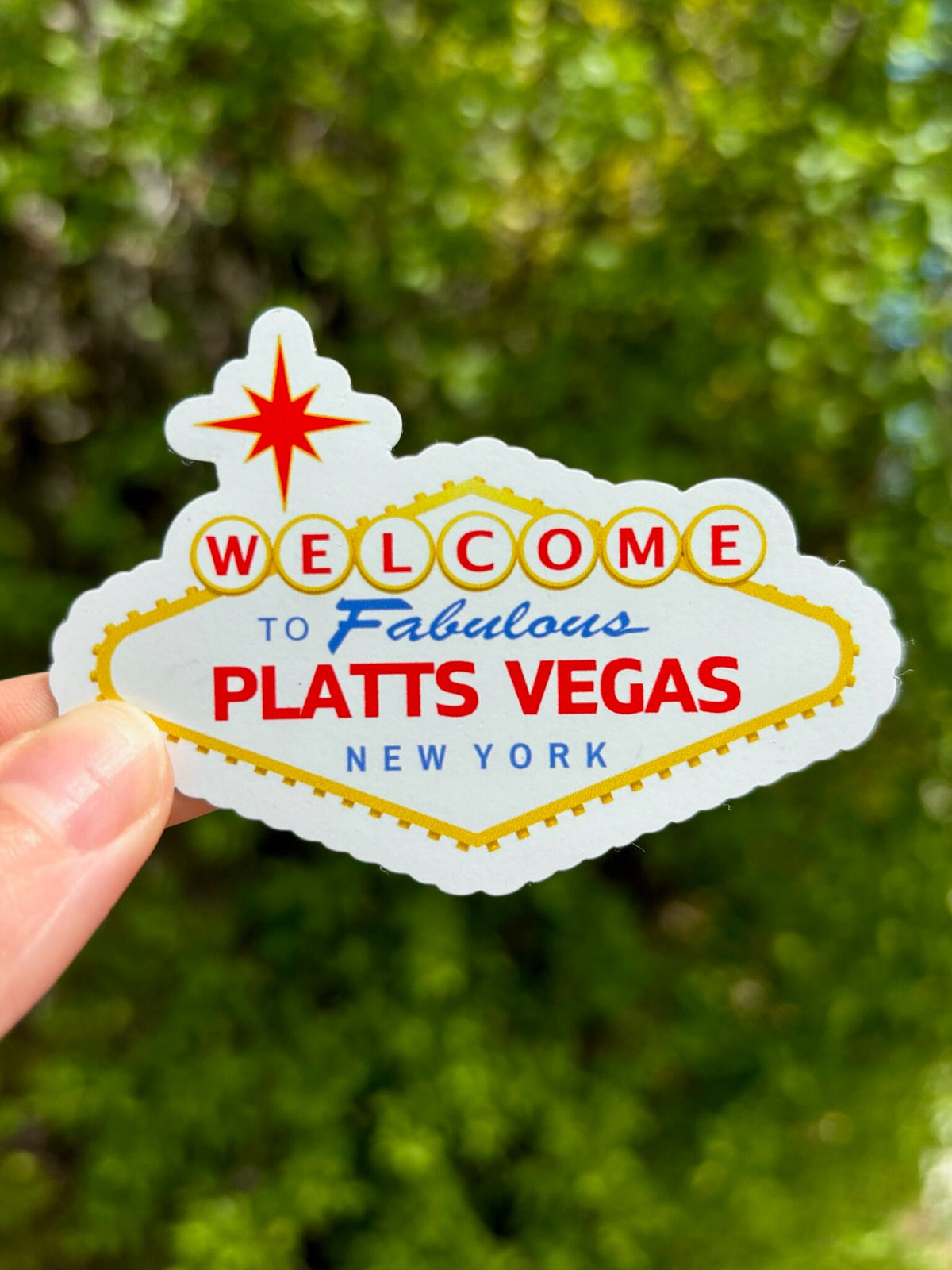 Platts Vegas Magnet: SUNY Plattsburgh Gift, Upstate NY Souvenir