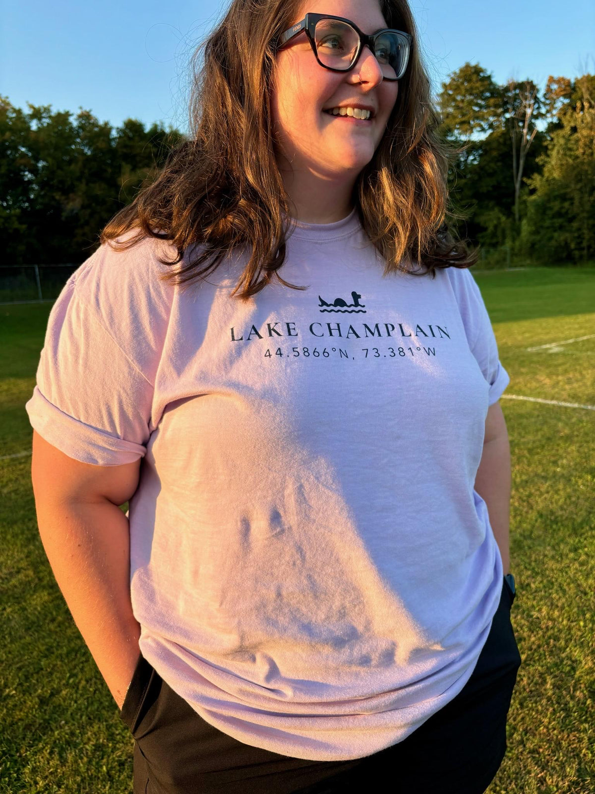 Lake Champlain Map Shirt: Comfort Colors Short Sleeve Tee