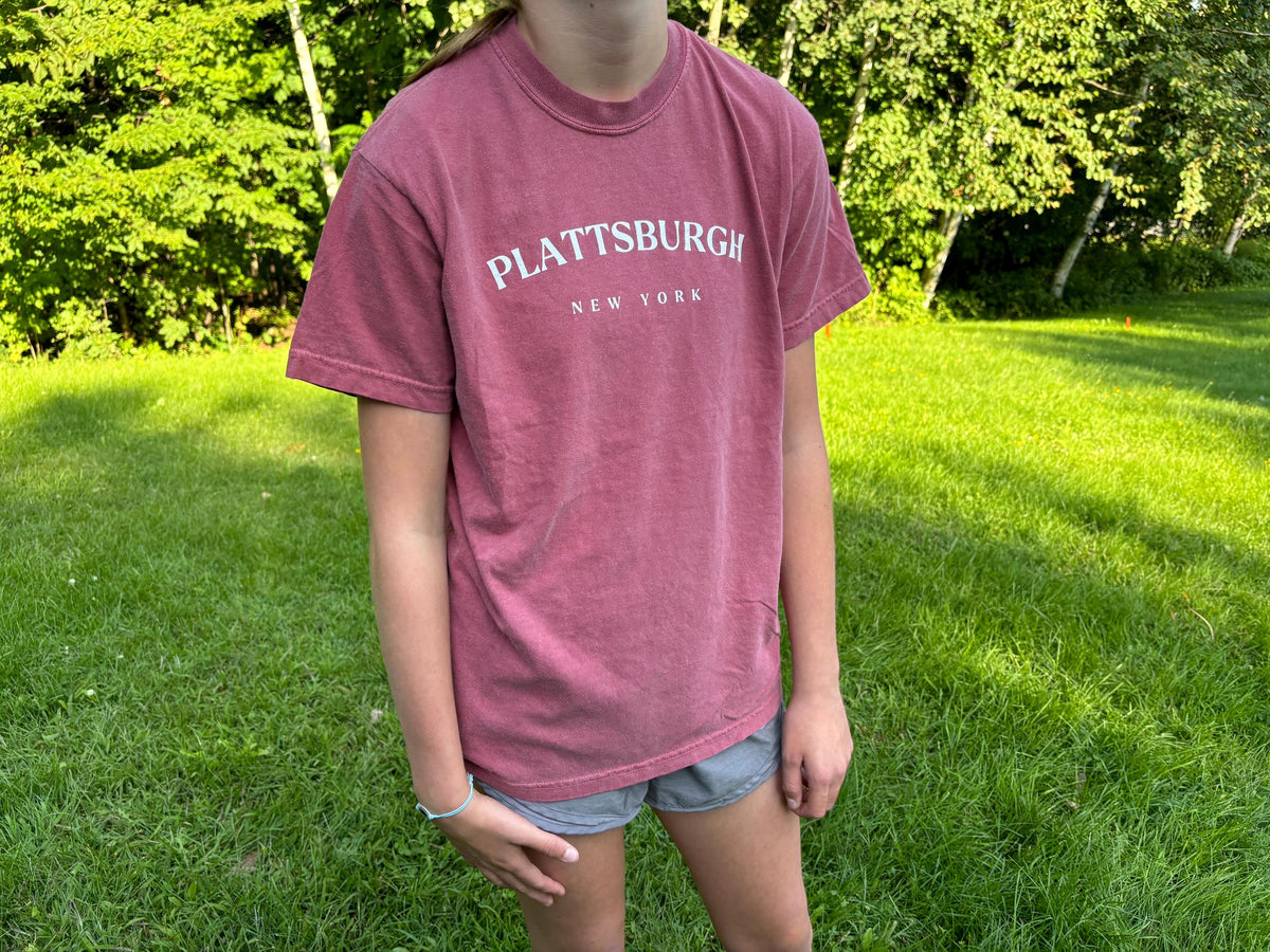 Plattsburgh, NY T-Shirt | Comfort Colors Tee | Lake City Pride | North Country Apparel | SUNY Plattsburgh Graduation Gift | Adirondack | 518