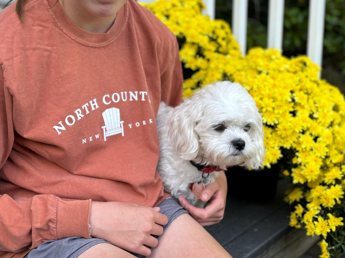 North Country Long Sleeve Tee: Adirondack Chair, Upstate NY
