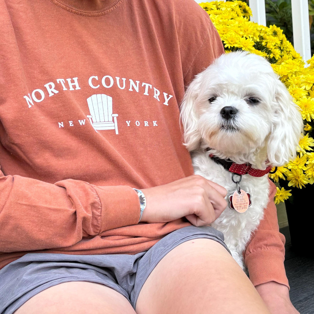 North Country Long Sleeve Tee: Adirondack Chair, Upstate NY