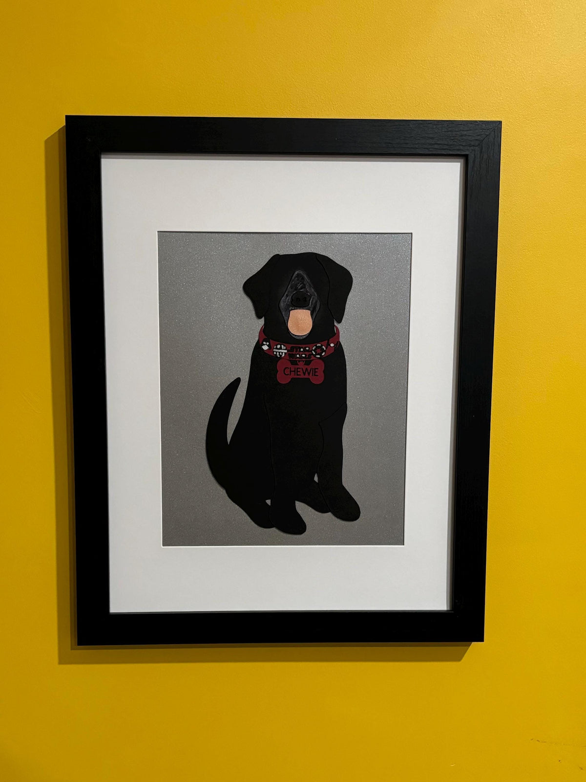Personalized Pet Memorial Frame: Custom Paper Portrait, Dog Cat Loss Gift
