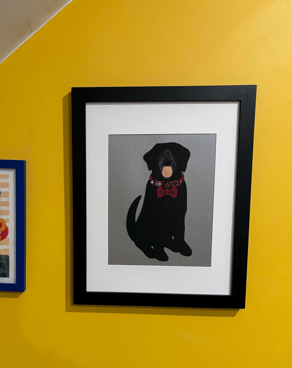 Personalized Pet Memorial Frame: Custom Paper Portrait, Dog Cat Loss Gift