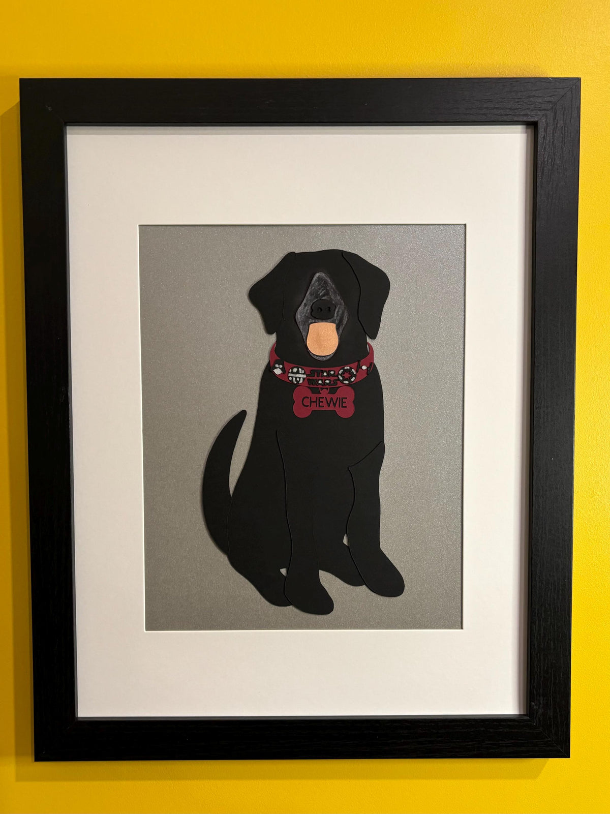 Personalized Pet Memorial Frame: Custom Paper Portrait, Dog Cat Loss Gift