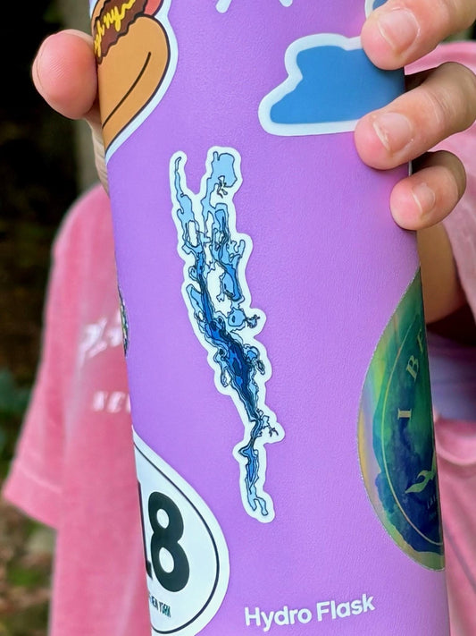 Lake Champlain Water Depth Sticker: Plattsburgh, Burlington, Upstate NY
