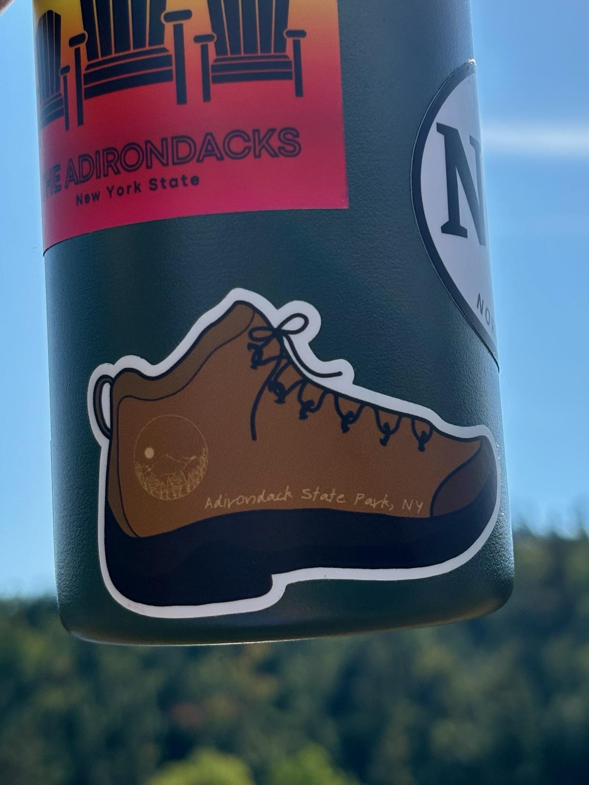 Adirondack Hiking Boot Sticker: ADK Hiker Gift