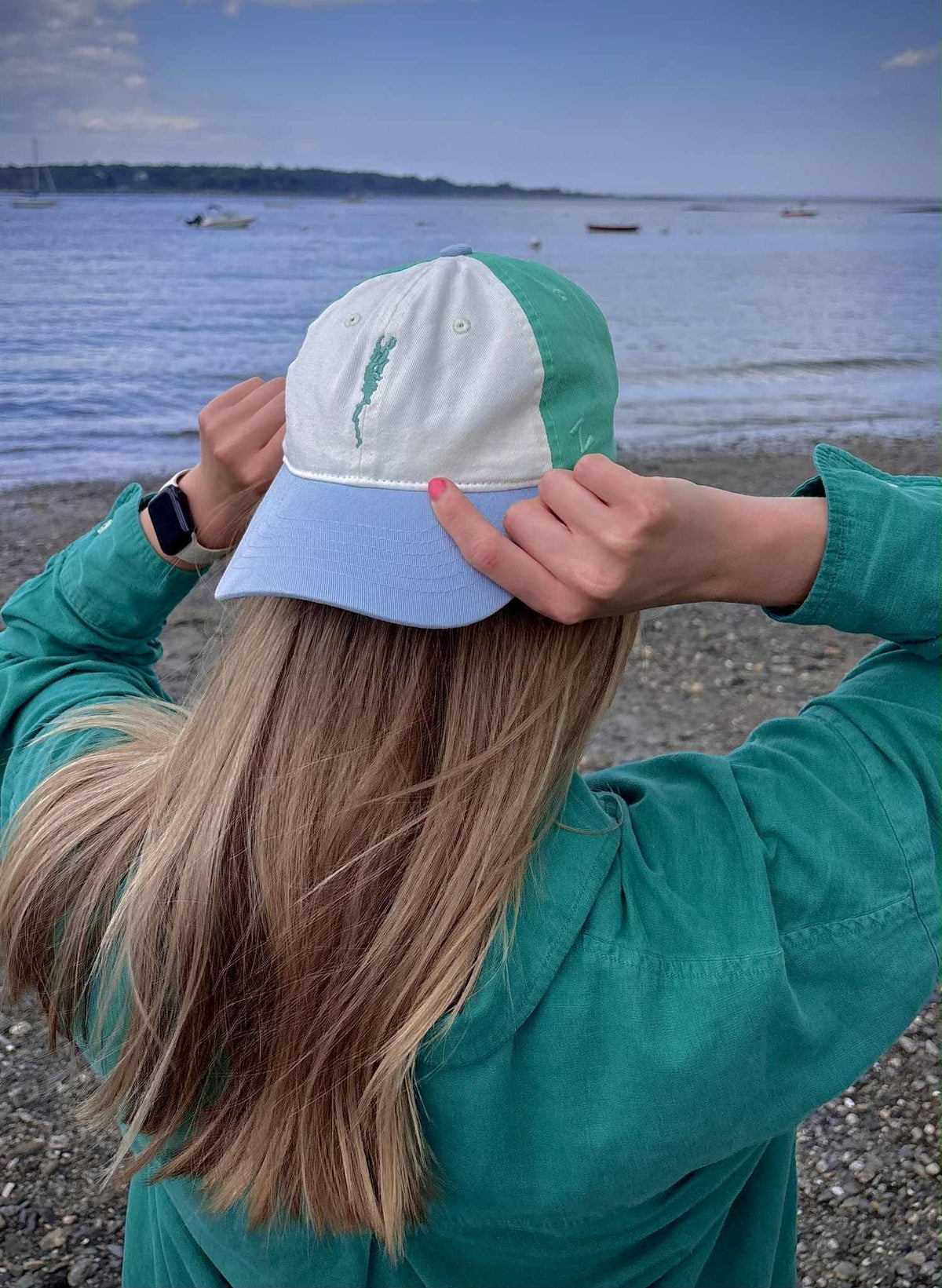 Lake Champlain Outline Dad Hat | Adirondack, North Country Gift