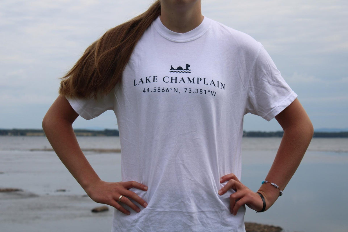 Lake Champlain Map Shirt: Comfort Colors Short Sleeve Tee