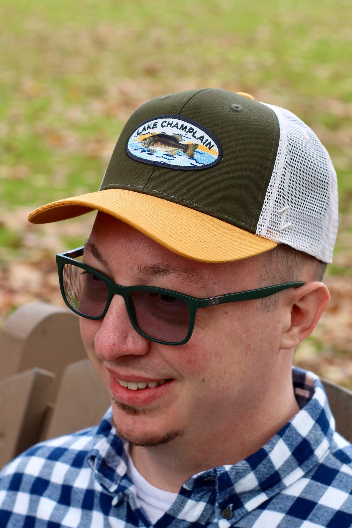 Lake Champlain Bass Trucker Hat: Fishing Gift